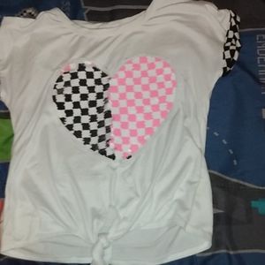 Black, white, and pink sequin shirt